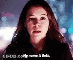 Woman Saying Her Name Is Beth GIF