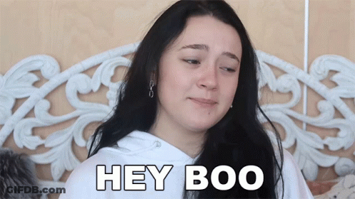 Woman Saying Hey Boo GIF