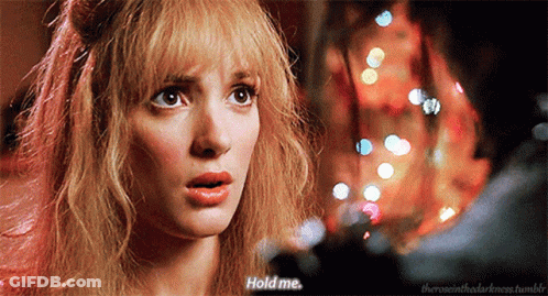 Woman Saying Hold Me Blurry Background GIF