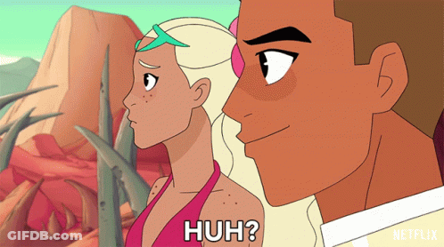 Woman Saying Huh GIF