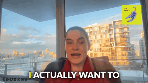 Woman Saying I Actually Want To GIF