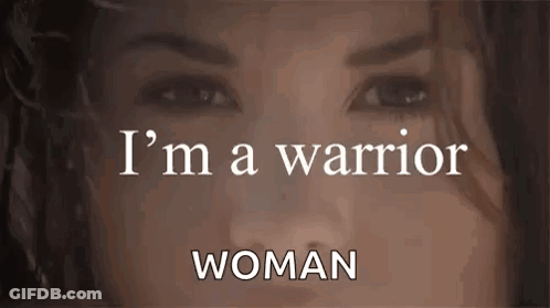 Woman Saying I Am A Warrior Woman GIF