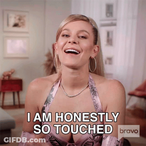Woman Saying I Am Honestly So Touched GIF