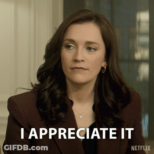 Woman Saying I Appreciate It In Netflix Ad GIF
