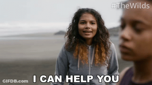 Woman Saying I Can Help You Next To Another Woman GIF