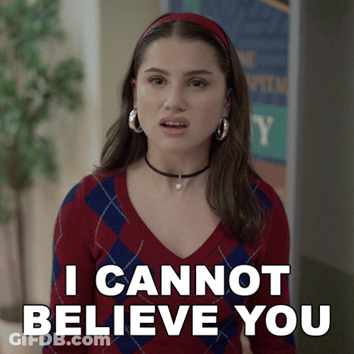 Woman Saying I Cannot Believe You Wearing Headband GIF
