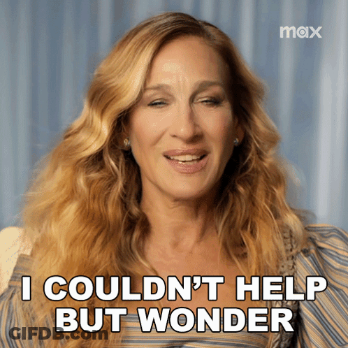 Woman Saying I Couldn't Help Wonder GIF