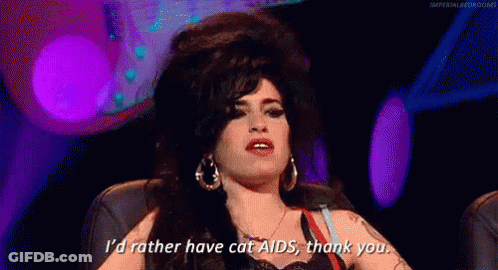 Woman Saying I'd Rather Have Cat Aids Thank You GIF