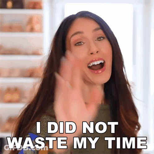 Woman Saying I Did Not Waste My Time Waving Hand GIF