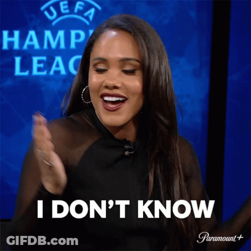 Woman Saying I Don't Know Clapping GIF