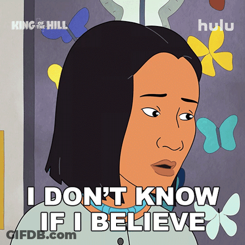 Woman Saying I Don't Know If I Believe GIF