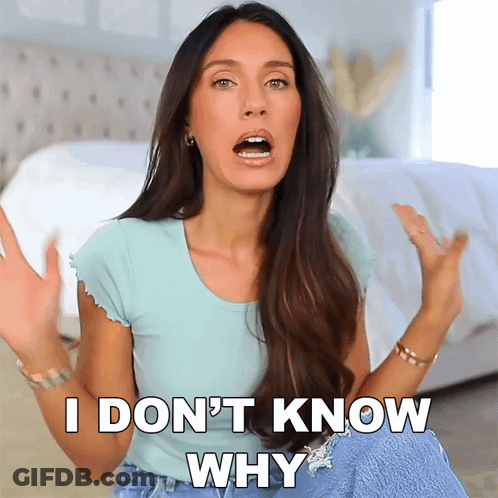Woman Saying I Don't Know Why GIF