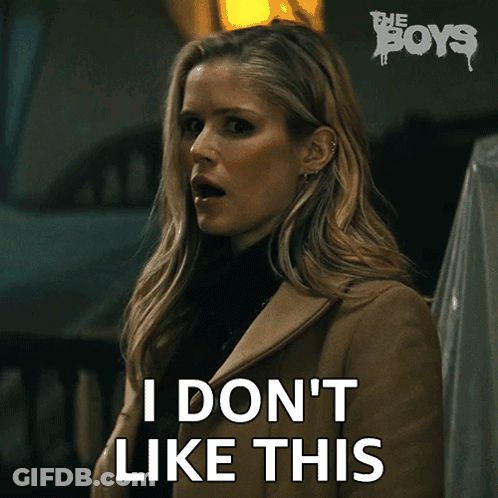 Woman Saying I Don't Like This By The Boys Poster GIF