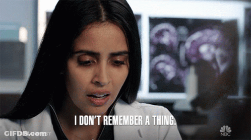 Woman Saying I Don't Remember A Thing GIF