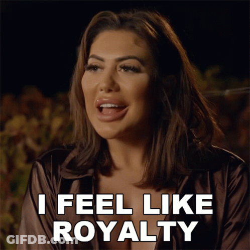 Woman Saying I Feel Like Royalty GIF