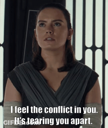 Woman Saying I Feel The Conflict In You GIF