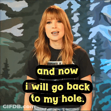 Woman Saying I Go Back To My Hole GIF