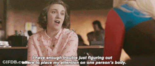 Woman Saying I Have Enough Trouble Figuring Out Where To Place My Attention GIF
