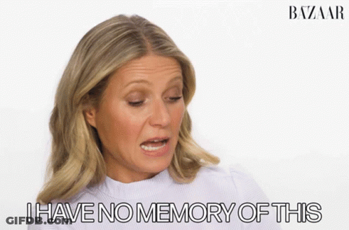 Woman Saying I Have No Memory Of This GIF