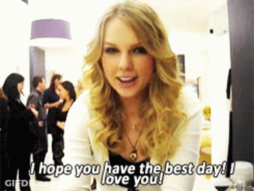 Woman Saying I Hope You Have The Best Day! I Love You GIF