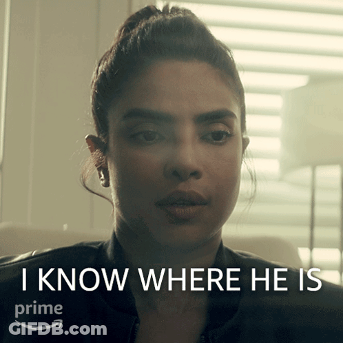Woman Saying I Know Where He Is GIF