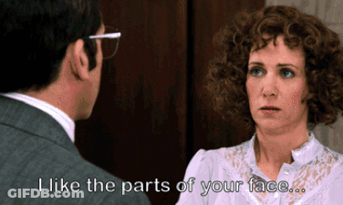 Woman Saying I Like Parts Of Your Face GIF