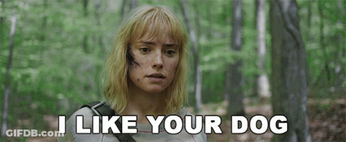 Woman Saying I Like Your Dog GIF