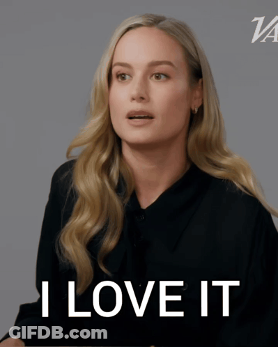 Woman Saying I Love It In Front Of Variety Logo GIF