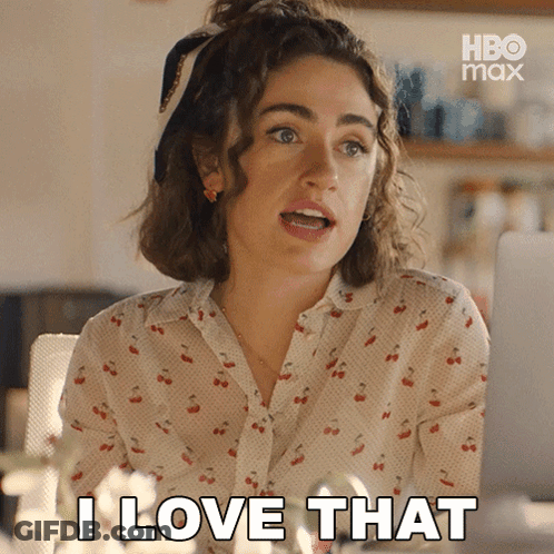 Woman Saying I Love That While Looking At Laptop GIF