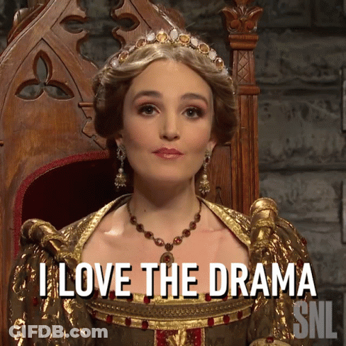 Woman Saying I Love The Drama SNL GIF