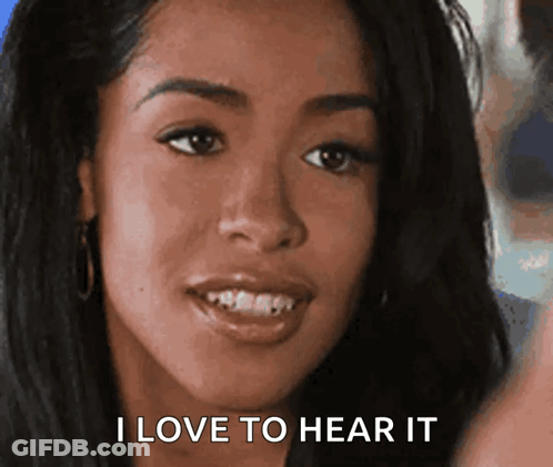 Woman Saying I Love To Hear It GIF
