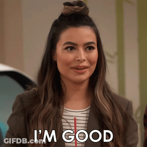 Woman Saying I'm Good GIF