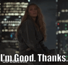 Woman Saying I'm Good Thanks GIF