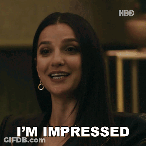 Woman Saying I'm Impressed HBO Ad GIF