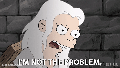 Woman Saying I'm Not The Problem GIF