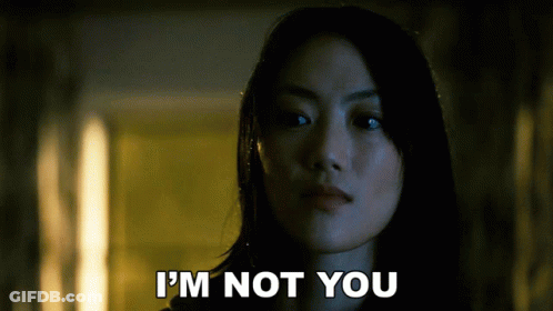 Woman Saying I'm Not You GIF