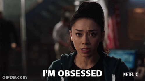 Woman Saying I'm Obsessed On Netflix GIF