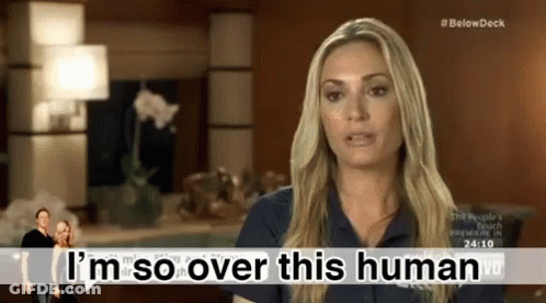 Woman Saying I'm Over This Human GIF