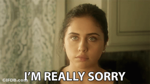 Woman Saying I'm Really Sorry GIF
