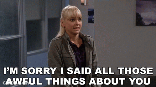 Woman Saying I'm Sorry For Awful Things GIF