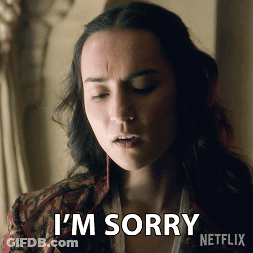 Woman Saying I'm Sorry In Netflix Advertisement GIF
