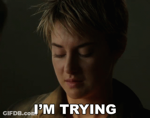 Woman Saying I'm Trying GIF