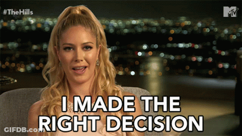 Woman Saying I Made The Right Decision GIF