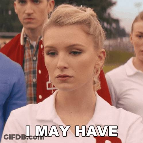 Woman Saying I May Have In Crowd GIF