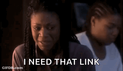 Woman Saying I Need That Link In Front Of Man GIF