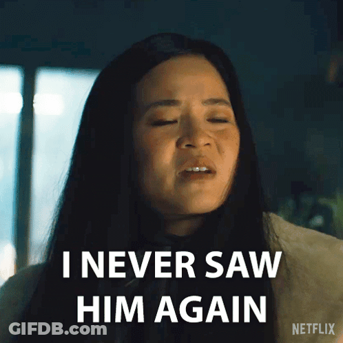 Woman Saying I Never Saw Him Again GIF