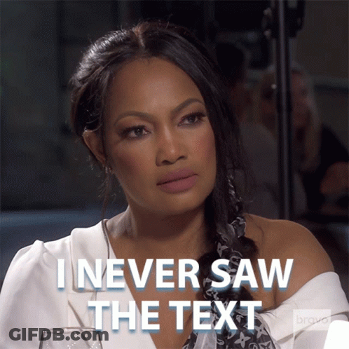 Woman Saying I Never Saw The Text GIF
