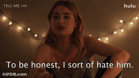 Woman Saying I Sort Of Hate Him GIF
