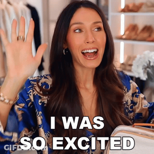 Woman Saying I Was So Excited In Closet GIF