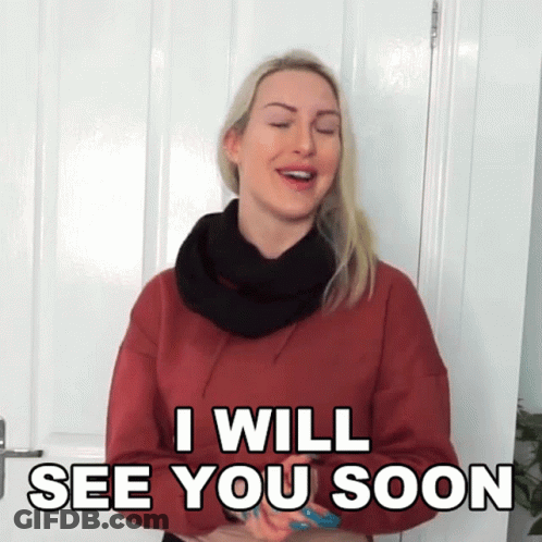 Woman Saying I Will See You Soon At Door GIF